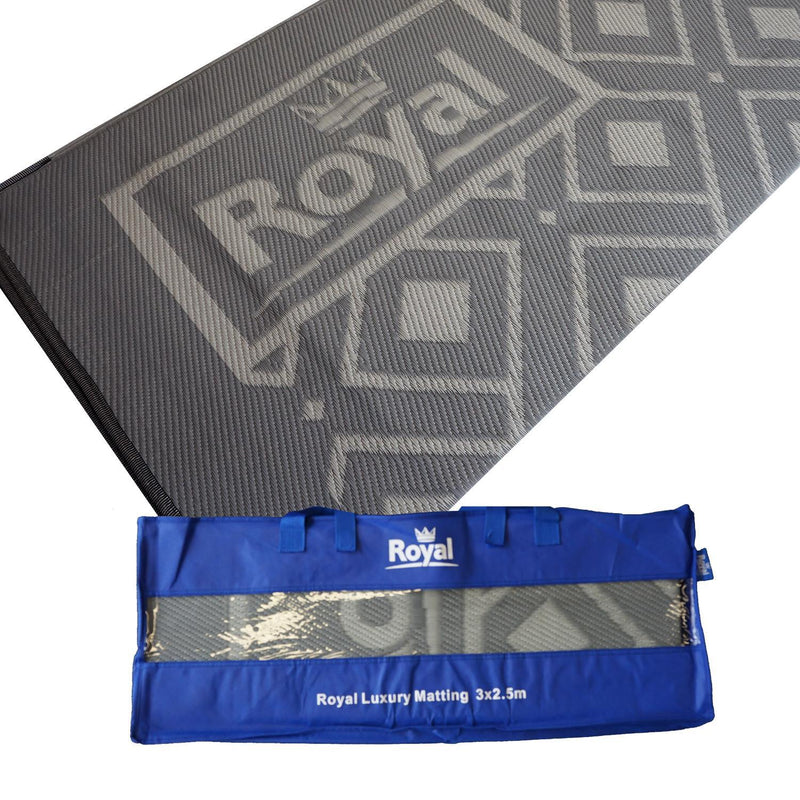 Royal Luxury Awning Matting & Tent Breathable Carpet Groundsheet With Deluxe Bag 5 X 2.5M Matting Royal - Dynamic Drive