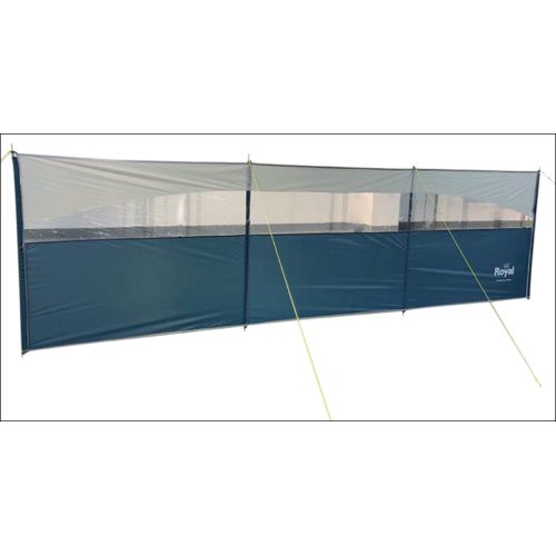 Royal Windbreak Steel Poles 3 Panel Clear Window Camping Motorhome Awning Beach Royal - Dynamic Drive