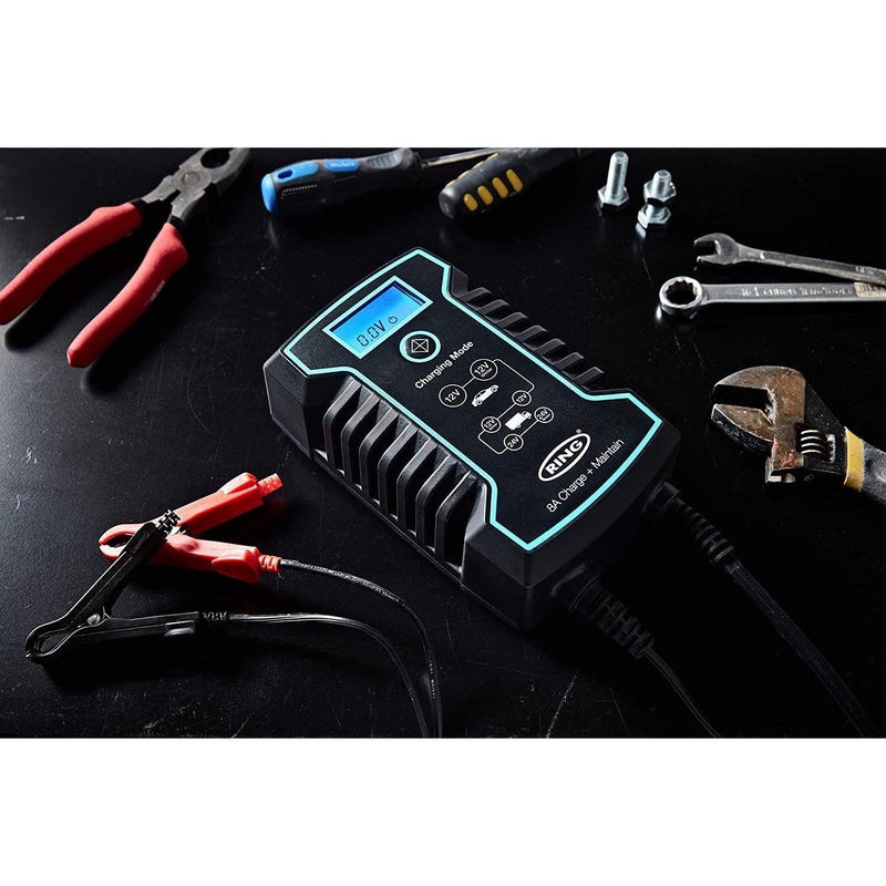 RSC808 Ring 8A Smart Charger and Battery Maintainer Ring Automotive - Dynamic Drive
