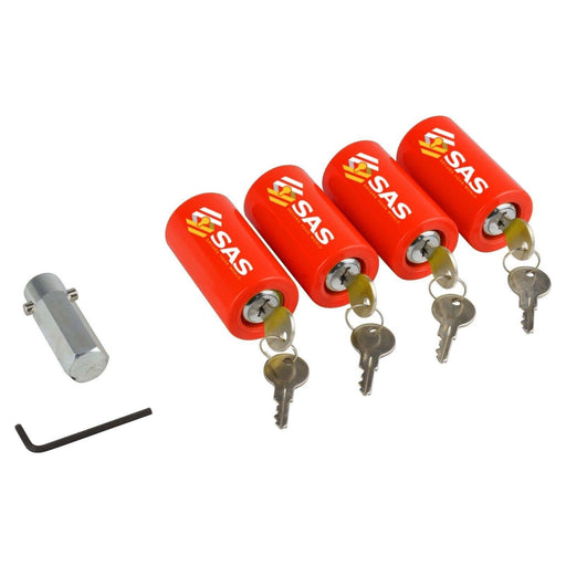 Set of 4 SAS Heavy Duty Caravan Tourer Corner Steady Stabiliser Leg Locks SAS - Dynamic Drive