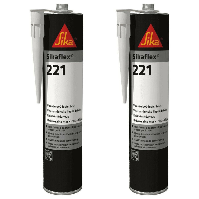 Sikaflex 221 Strong Adhesive Sealant White Caravan Motorhome Boat x2 Silkaflex - Dynamic Drive