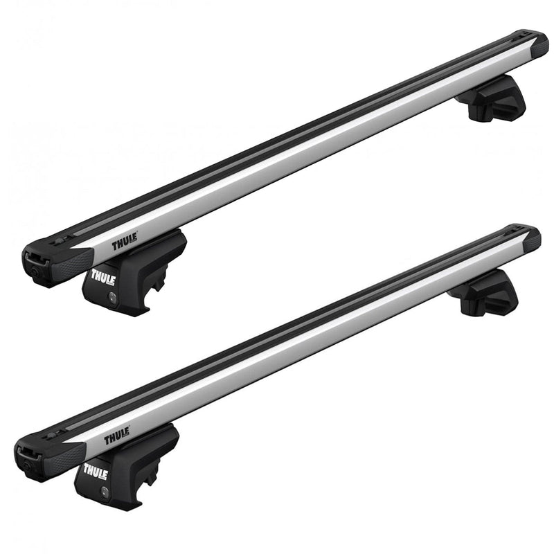 Thule SlideBar Evo Roof Bars Aluminum fits Peugeot Partner Van 2008-2018 4-dr with Raised Rails - Thule - NN4 Online