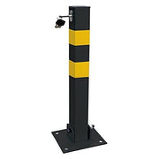 Square Heavy Duty Folding Bolt Down Security Parking Post Bollard Driveway Streetwize - Dynamic Drive
