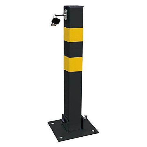Square Heavy Duty Folding Bolt Down Security Parking Post Bollard Driveway Streetwize - Dynamic Drive