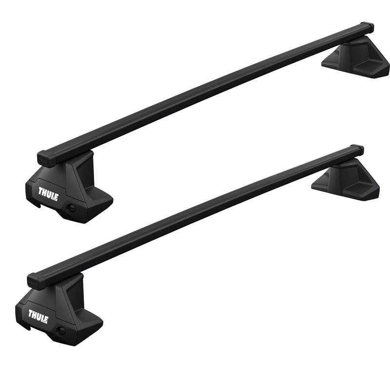 Thule SquareBar Evo Roof Bars Black fits Vauxhall Vivaro 2019- 4 doors with Fixed Points, without Glass Roof - Thule - NN4 Online