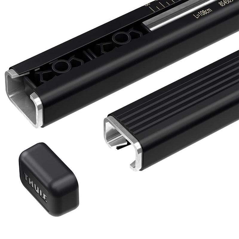 Thule SquareBar Evo Roof Bars full kit 712200 710600 186021 close-up detail