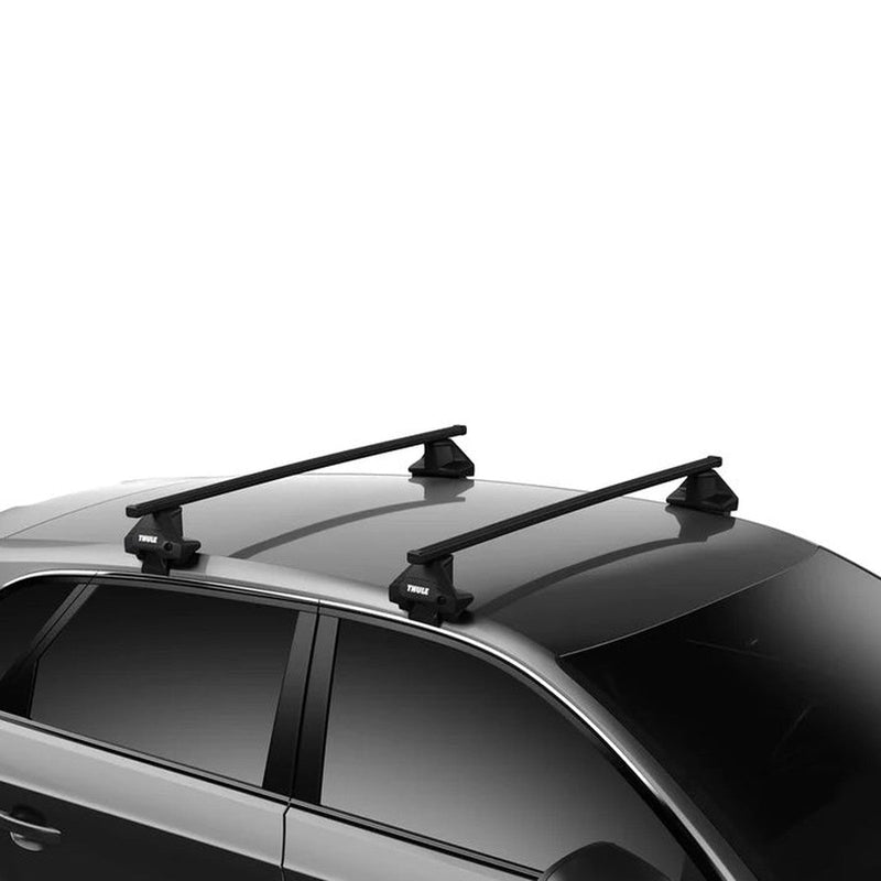 Thule SquareBar Evo Roof Bars full kit 712500 710500 145320 installed on vehicle