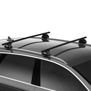 Thule SquareBar Evo Roof Bars full kit 712400 710600 186158 installed on vehicle