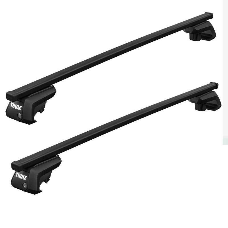 Thule SquareBar Evo Roof Bars Black fits Peugeot Partner Van 2008-2018 5-dr with Raised Rails - Thule - NN4 Online