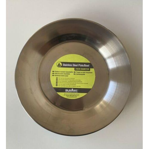 Stainless Steel Large Plate 24cm Camping Outdoor Park Hiking Travel Summit Summit - Dynamic Drive