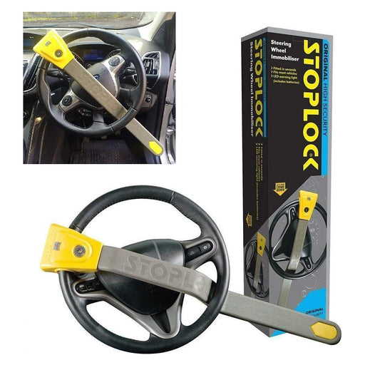 Stoplock Original High Security Flashing LED Car Steering Wheel Lock Immobiliser Stoplock - Dynamic Drive