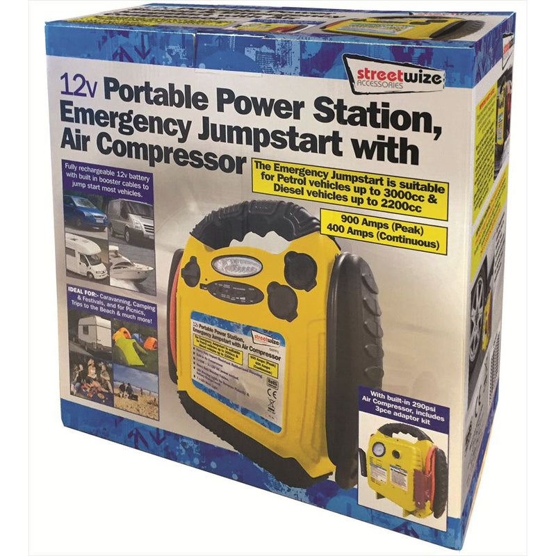 Streetwize 12V 900amp Car Jump Start Starter Power Pack Streetwize - Dynamic Drive