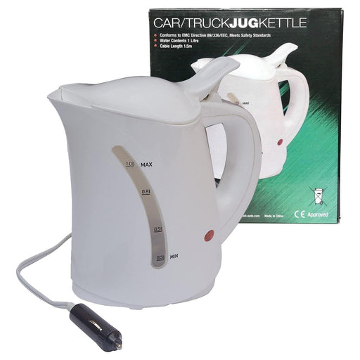 Summit 12v Electric Low Wattage Kettle Caravan Motorhome White 1 Litre Summit - Dynamic Drive