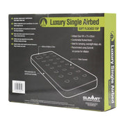 Summit Blue Flocked Single Inflatable Air Bed Outdoor Camping Mattress Summit - Dynamic Drive
