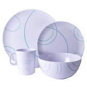 Swirl 16 Piece Melamine Picnic Tableware Set PLS - Dynamic Drive