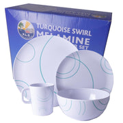 Swirl 16 Piece Melamine Picnic Tableware Set PLS - Dynamic Drive