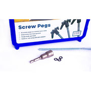 Tent Screw Thread Pegs Awning x20 Carry Case Royal Leisure Drill Adapter Camping Royal - Dynamic Drive