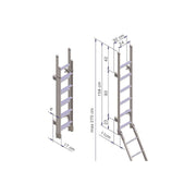 Thule Ladder Deluxe foldable double ladder 11 steps anodised gray Thule - Dynamic Drive