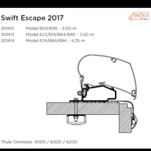 THULE Swift Escape 2017 - Omnistor Roof Mount Awning Adapter Thule - Dynamic Drive