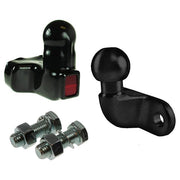 Towball Black Standard 50mm Heavy Duty E Approved Hitch Head Tow 90mm Fixings Maypole - Dynamic Drive