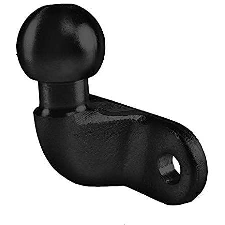 Towball Black Standard 50mm Heavy Duty E Approved Hitch Head Tow 90mm Fixings Maypole - Dynamic Drive