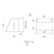 Trigano Bali M Inflatable Campervan Driveaway Air Awning 2.2m to 2.5m TRIGANO - Dynamic Drive