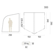 Trigano Lima 400 Inflatable Caravan Air Awning 4M Width TRIGANO - Dynamic Drive