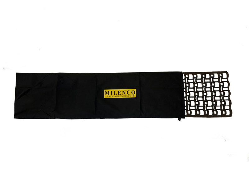 Milenco Giant Lattice Grip Mat storage bag with mat partly inserted