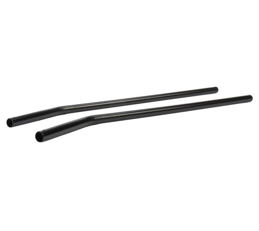 Pair of black Milenco Aero extra-wide mirror arms shown unpackaged