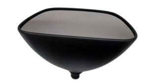 Milenco Grand Aero towing mirror head with flat glass, front angle
