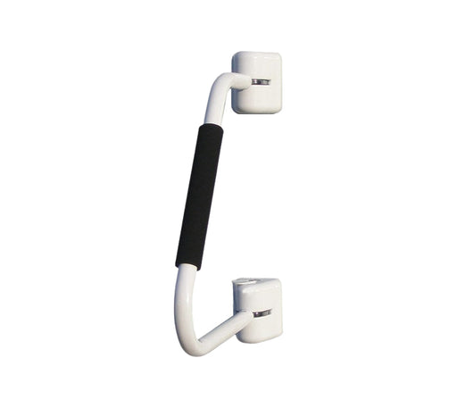 Milenco Large Security 41 hand rail, white with black grip, studio product shot