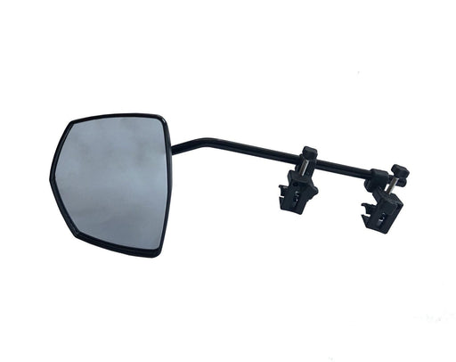 Milenco Grand Aero Platinum towing mirror with dual clamp arm on white background