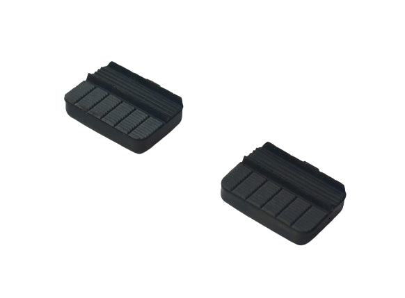 Two Milenco Aero F mirror grip pads with twin-groove design, studio shot