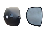 Milenco Grand Aero Platinum mirror head shown from front and back, studio shot