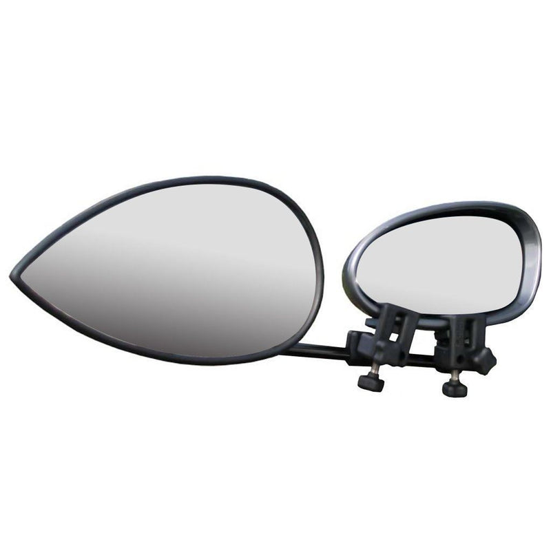 Milenco Aero Flat mirror head size compared to a small original wing mirror