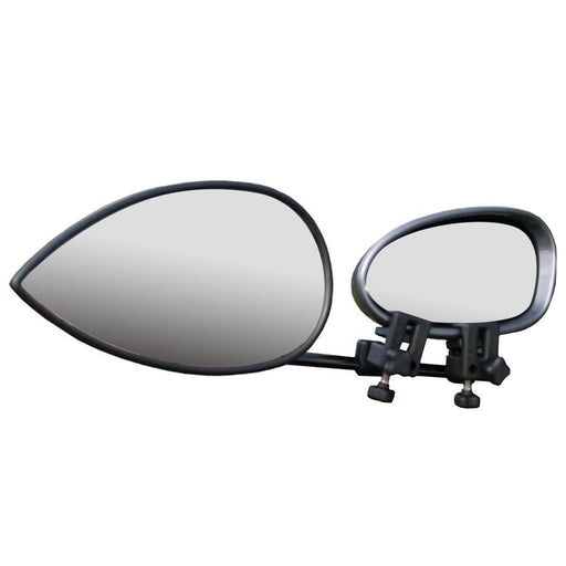 Milenco Aero Flat mirror head size compared to a small original wing mirror