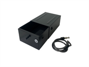 Milenco Vehicle Safe with drawer open, showing valuables and security cable