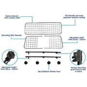 Universal Dog Guard Adjustable Safety Travel Dog Pet Car Mesh Barrier Streetwize - Dynamic Drive