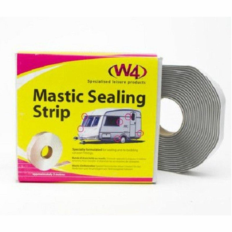 W4 Mastic Sealing Strip 19mm x 5m x 2.5mm Sealant Roll Grey W4 - Dynamic Drive