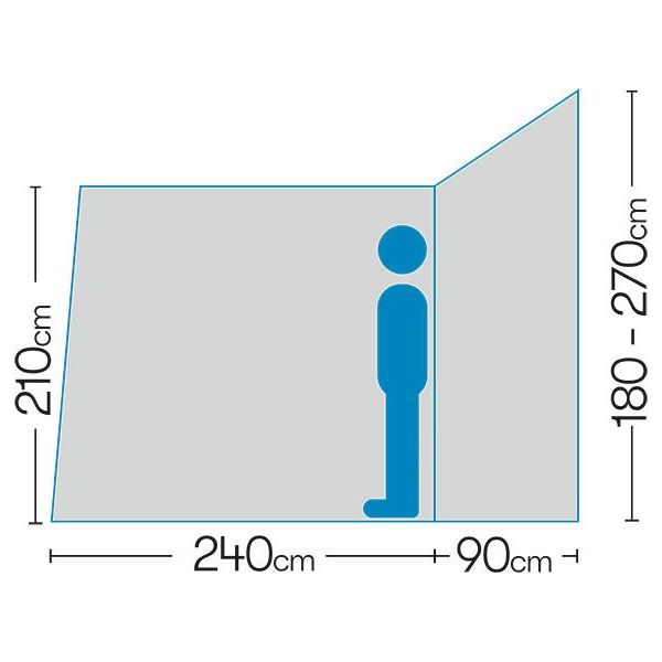 Westfield Hydra Drive Away Campervan Air Awning Inflatable (Med 210-240) Quest - Dynamic Drive
