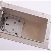 White External 13 amp Socket Outlet Box Caravan Motorhome campervan PO119w Powerpart - Dynamic Drive