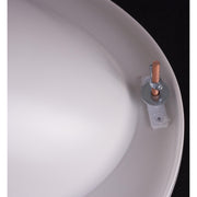 White Plastic Oval Bathroom Sink Bowl Grove - Dynamic Drive