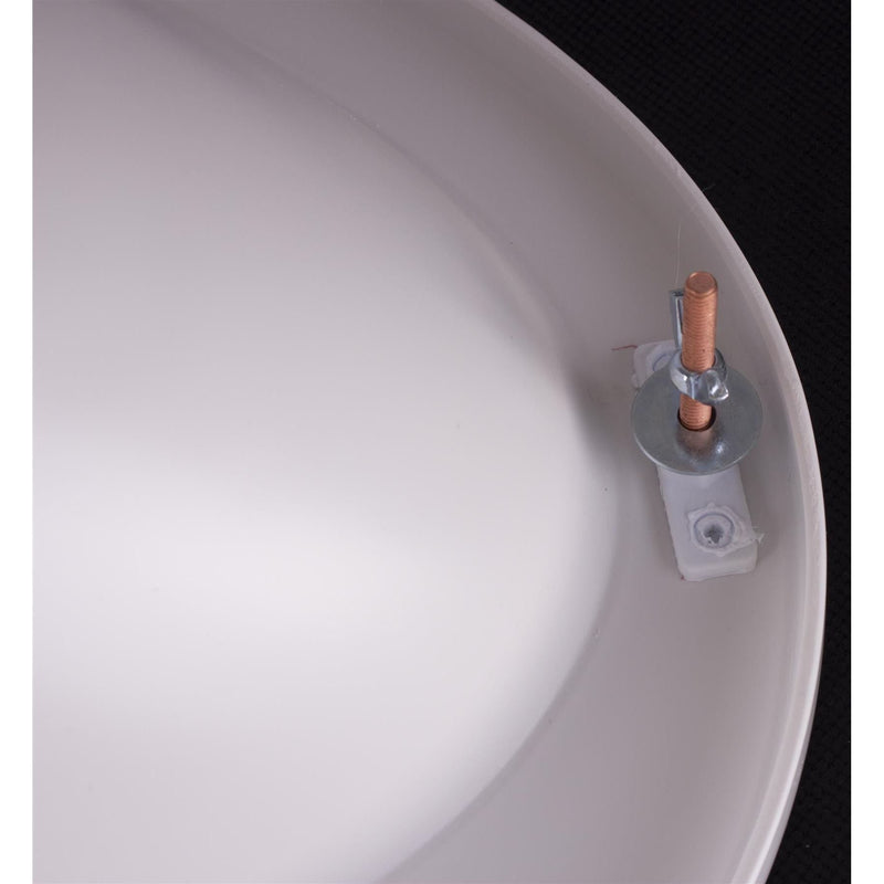 White Plastic Oval Bathroom Sink Bowl Grove - Dynamic Drive