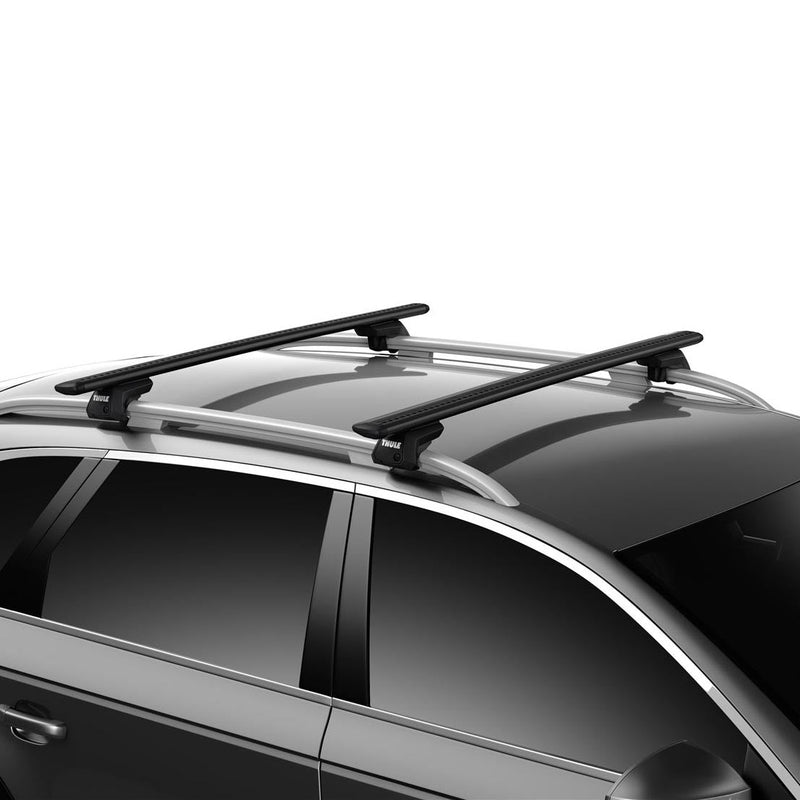 Thule WingBar Evo Roof Bars Black fits Volkswagen Caddy Cargo Maxi 2021- 5 doors with Raised Rails - Thule - NN4 Online