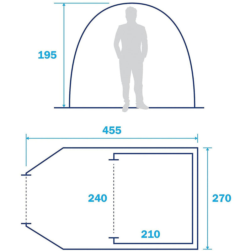 Olympus Air 4 Person Inflatable Tent with Pump and Carry Bag Leisurewize  - Dynamic Drive